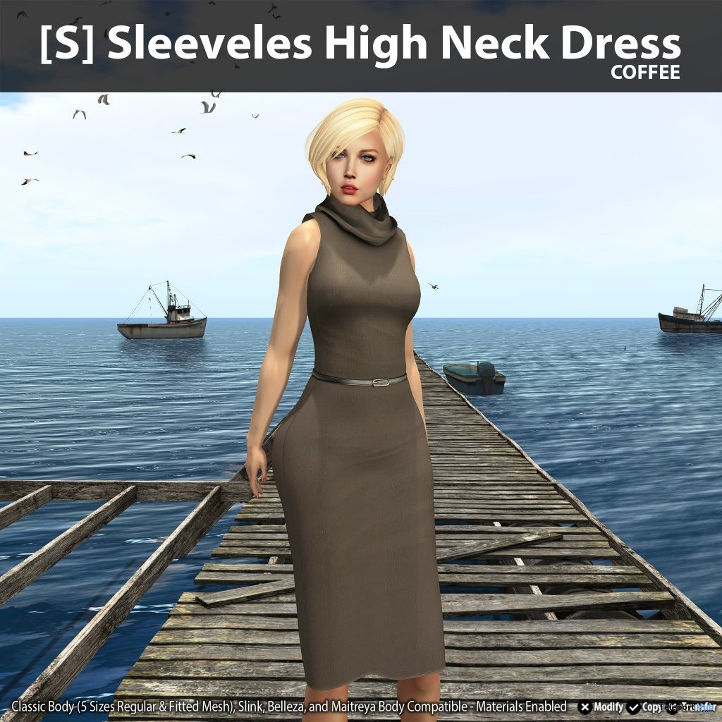 New Release: [S] Sleeveless High Neck Dress by [satus Inc]