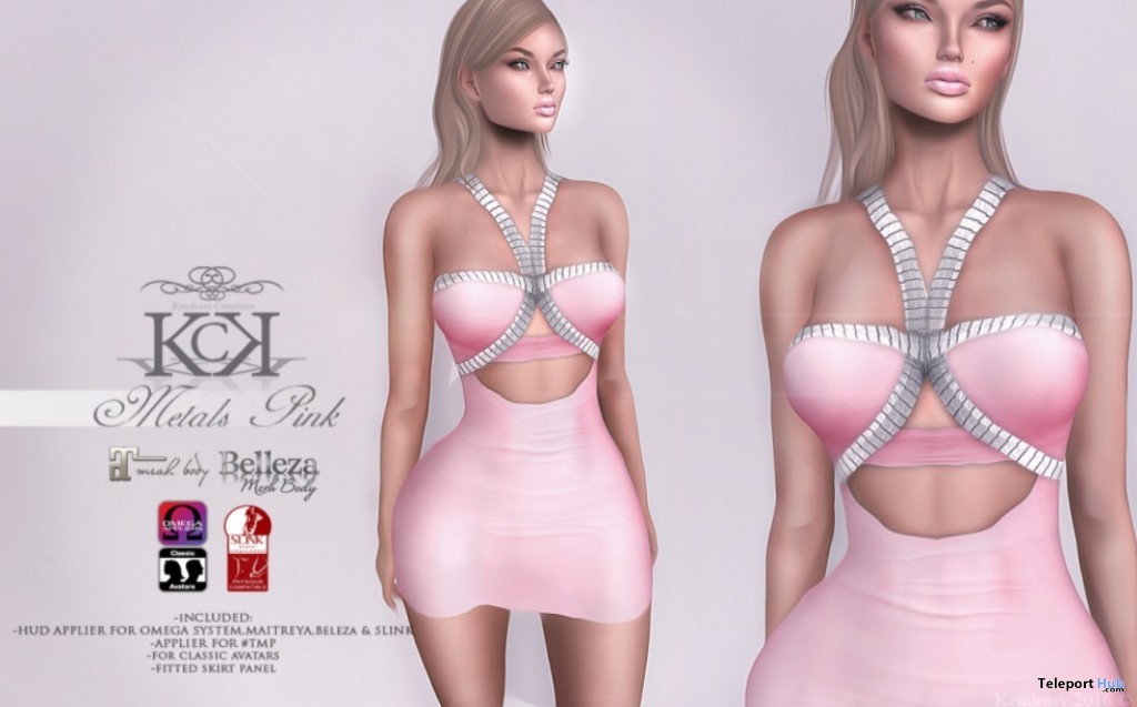 Metals Pink Dress Group Gift by Kendrasy Creations - Teleport Hub - teleporthub.com