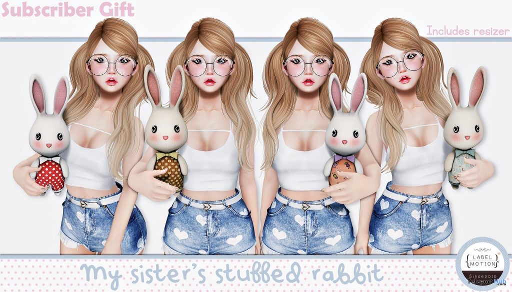 My Sister's Stuffed Rabbit and Poses Subscriber Gift by Label Motion - Teleport Hub - teleporthub.com