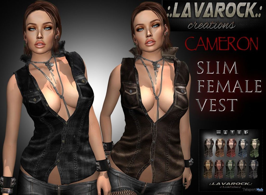 Cameron Slim Female Vest Group Gift by Lavarock Creations - Teleport Hub - teleporthub.com