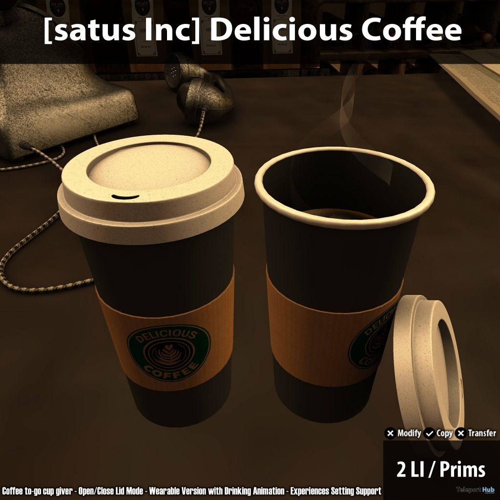 New Release: Delicious Coffee by [satus Inc] - Teleport Hub - teleporthub.com