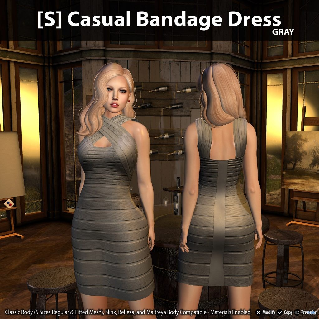 New Release: [S] Casual Bandage Dress by [satus Inc] - Teleport Hub - teleporthub.com
