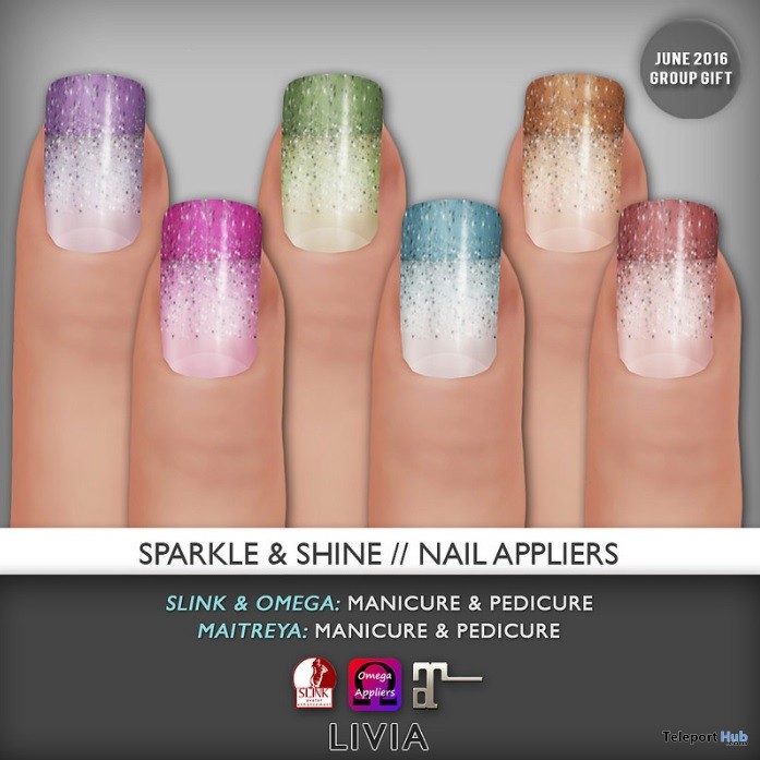 Sparkle & Shine Nails Applier June 2016 Group Gift by LIVIA - Teleport Hub - teleporthub.com