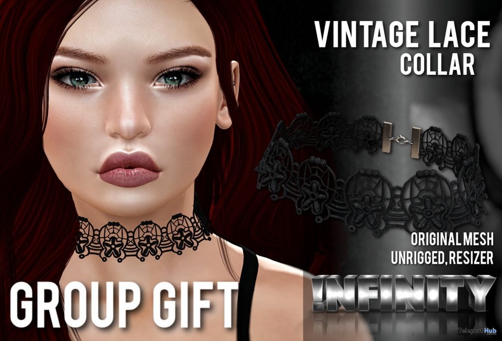 Vintage Lace Collar Group Gift by !NFINITY - Teleport Hub - teleporthub.com