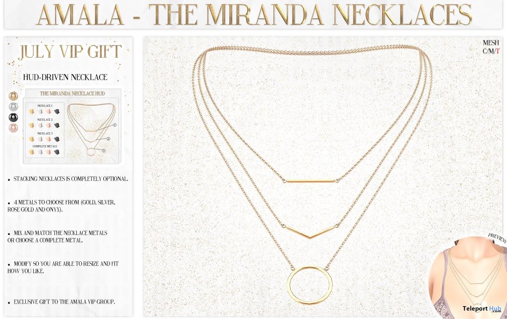 Miranda Necklaces Group Gift by Amala - Teleport Hub - teleporthub.com