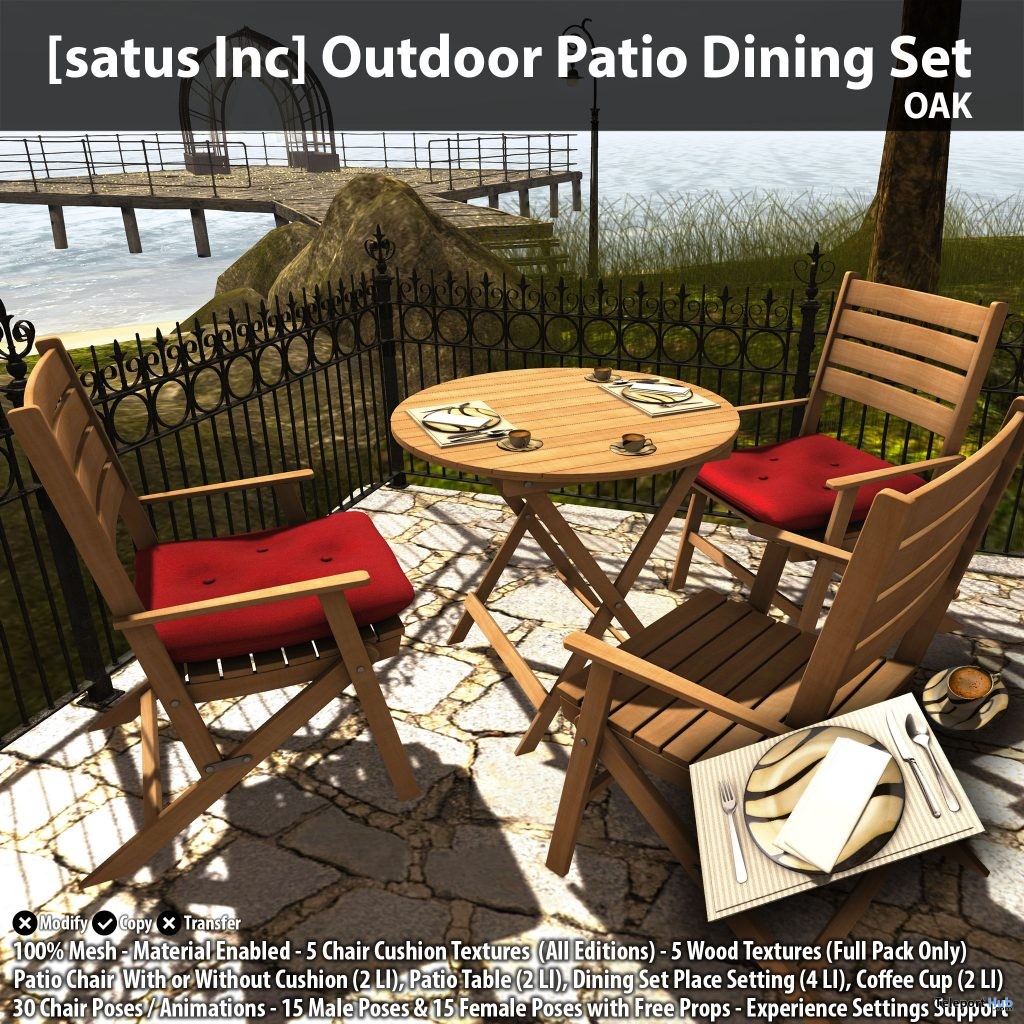 New Release: Outdoor Patio Dining Set by [satus Inc] - Teleport Hub - teleporthub.com