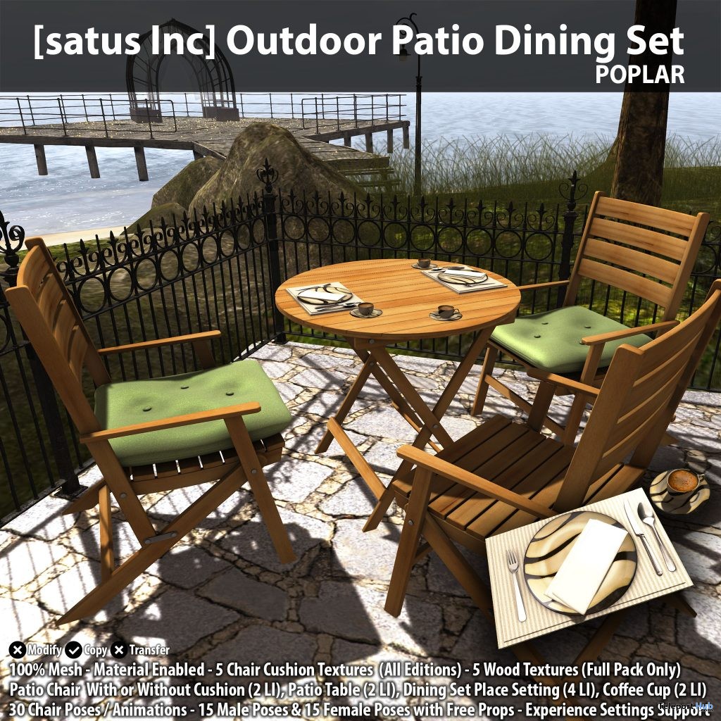 New Release: Outdoor Patio Dining Set by [satus Inc] - Teleport Hub - teleporthub.com