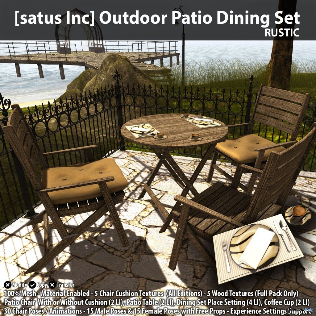 New Release: Outdoor Patio Dining Set by [satus Inc] - Teleport Hub - teleporthub.com