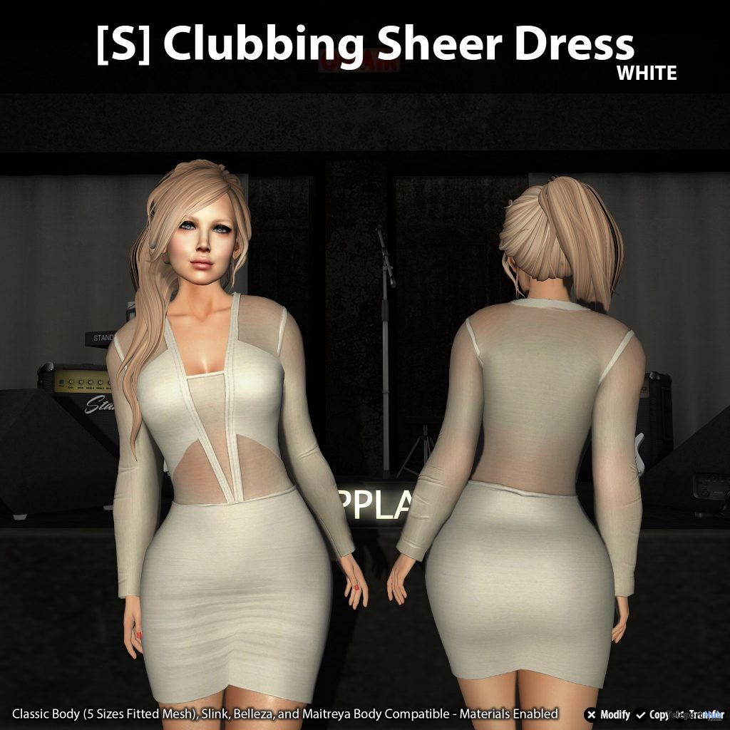 New Release: [S] Clubbing Sheer Dress by [satus Inc] - Teleport Hub - teleporthub.com