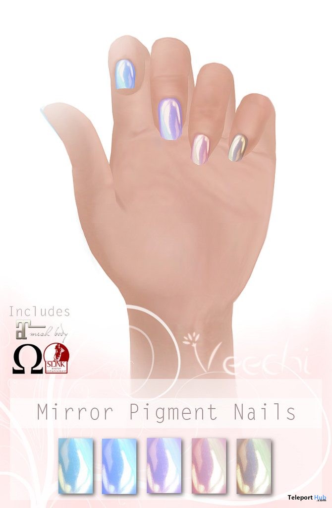 Mirror Pigment Nails Group Gift by Veechi - Teleport Hub - teleporthub.com