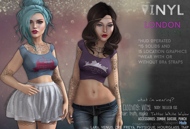 London Crop Top Pack Group Gift by Vinyl - Teleport Hub - teleporthub.com