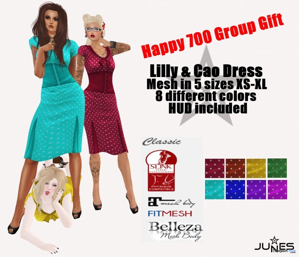 Lilly & Cao Dress 700 Members Group Gift by JUNES - Teleport Hub - teleporthub.com