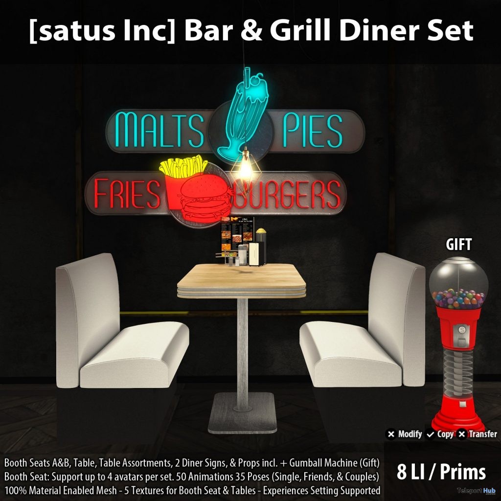 New Release: Bar & Grill Diner Set by [satus Inc] - Teleport Hub - teleporthub.com