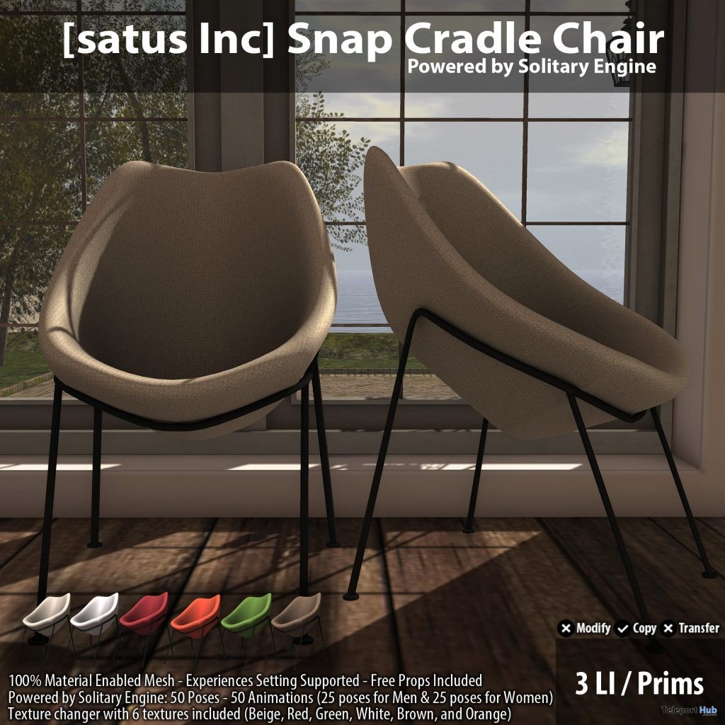 New Release: Snap Cradle Chair by [satus Inc] - Teleport Hub - teleporthub.com
