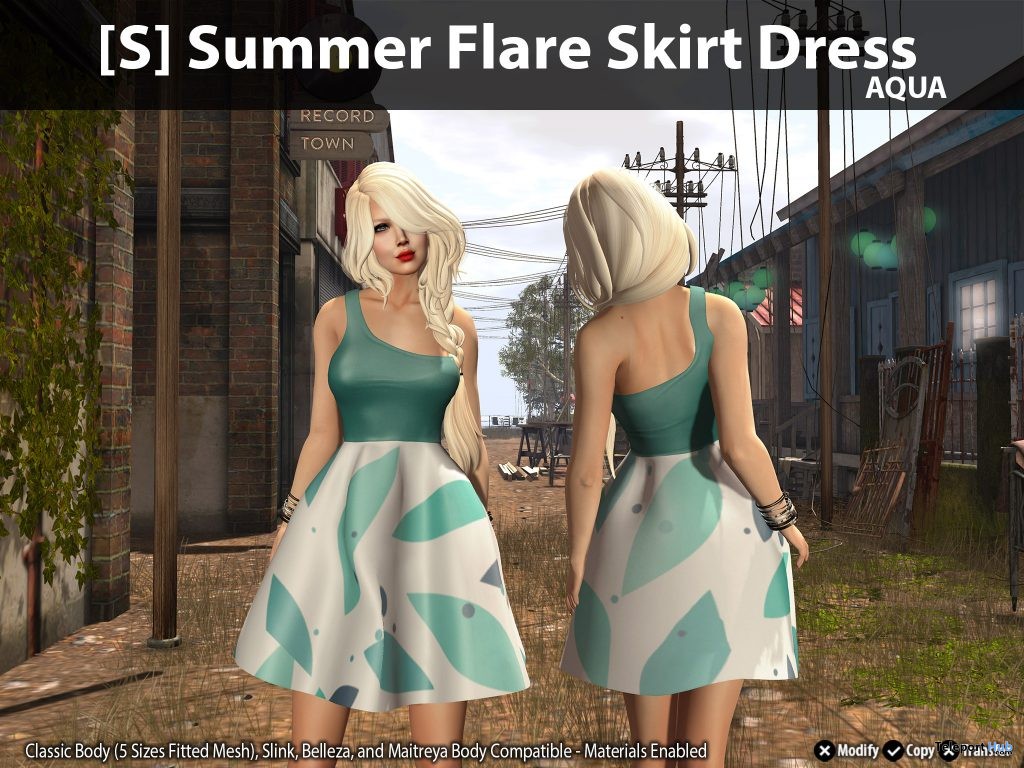 New Release: [S] Summer Flare Skirt Dress by [satus Inc] - Teleport Hub - teleporthub.com