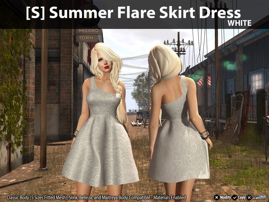 New Release: [S] Summer Flare Skirt Dress by [satus Inc] - Teleport Hub - teleporthub.com