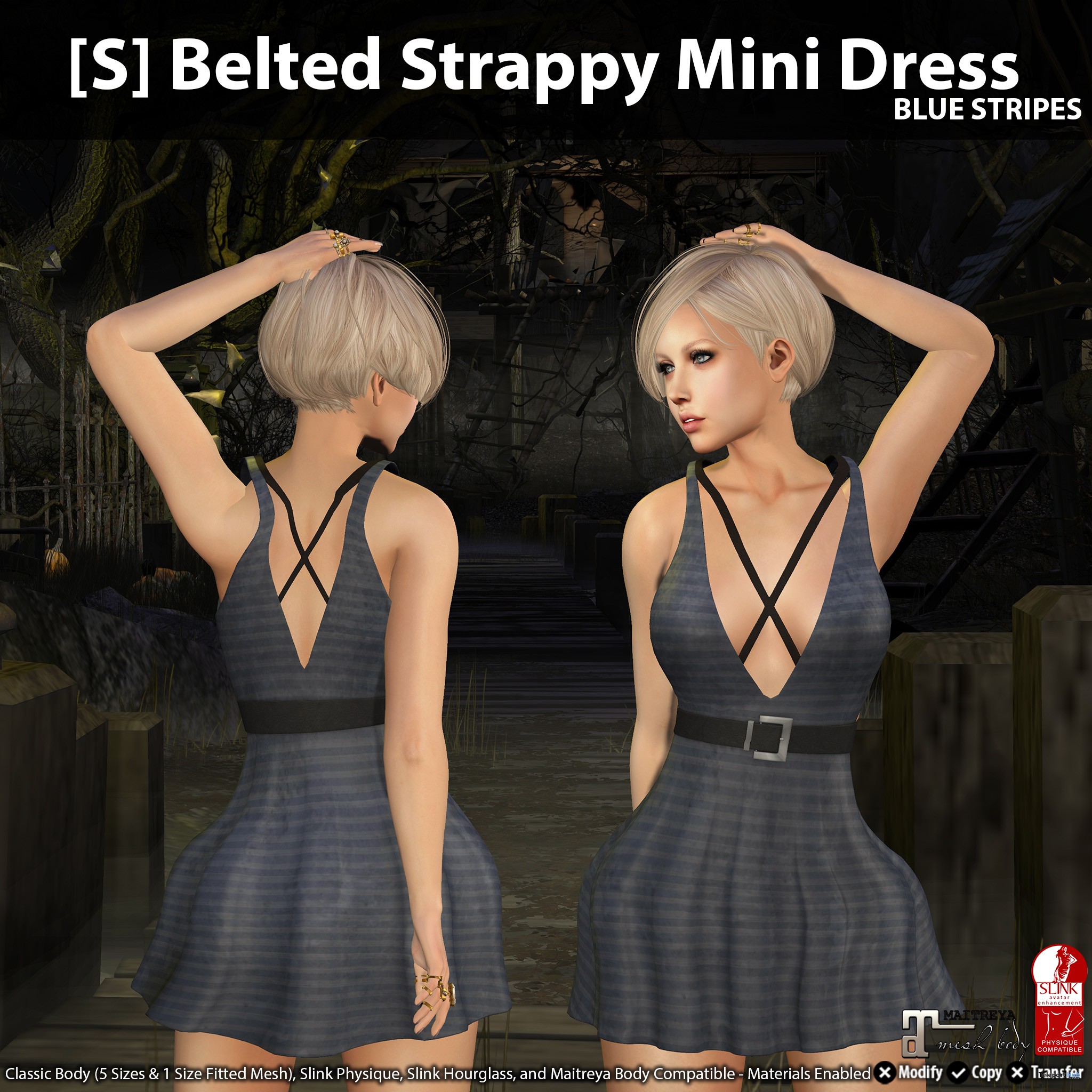 New Release: [S] Belted Strappy Mini Dress by [satus Inc] - Teleport Hub - teleporthub.com