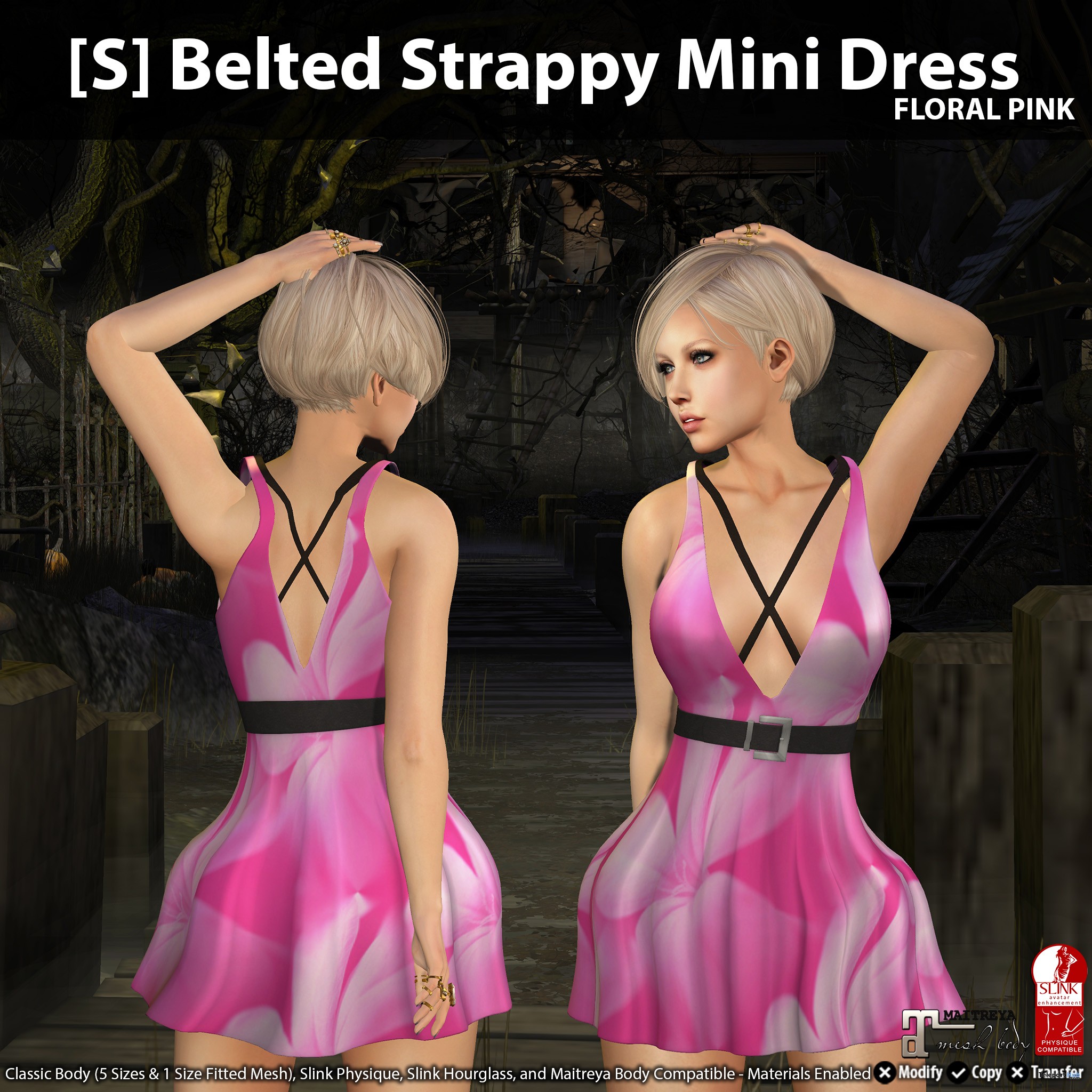 New Release: [S] Belted Strappy Mini Dress by [satus Inc] - Teleport Hub - teleporthub.com