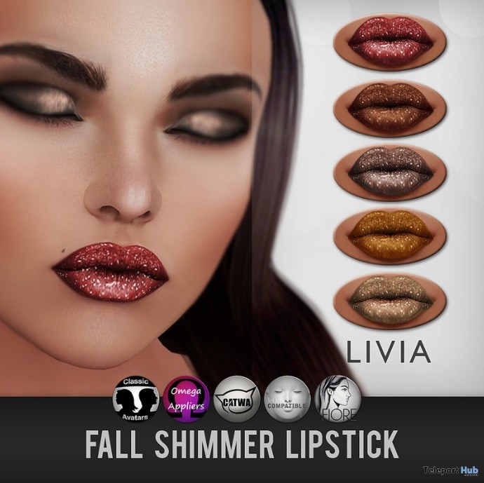 Fall Shimmer Lipstick November 2016 Group Gift by LIVIA - Teleport Hub - teleporthub.com