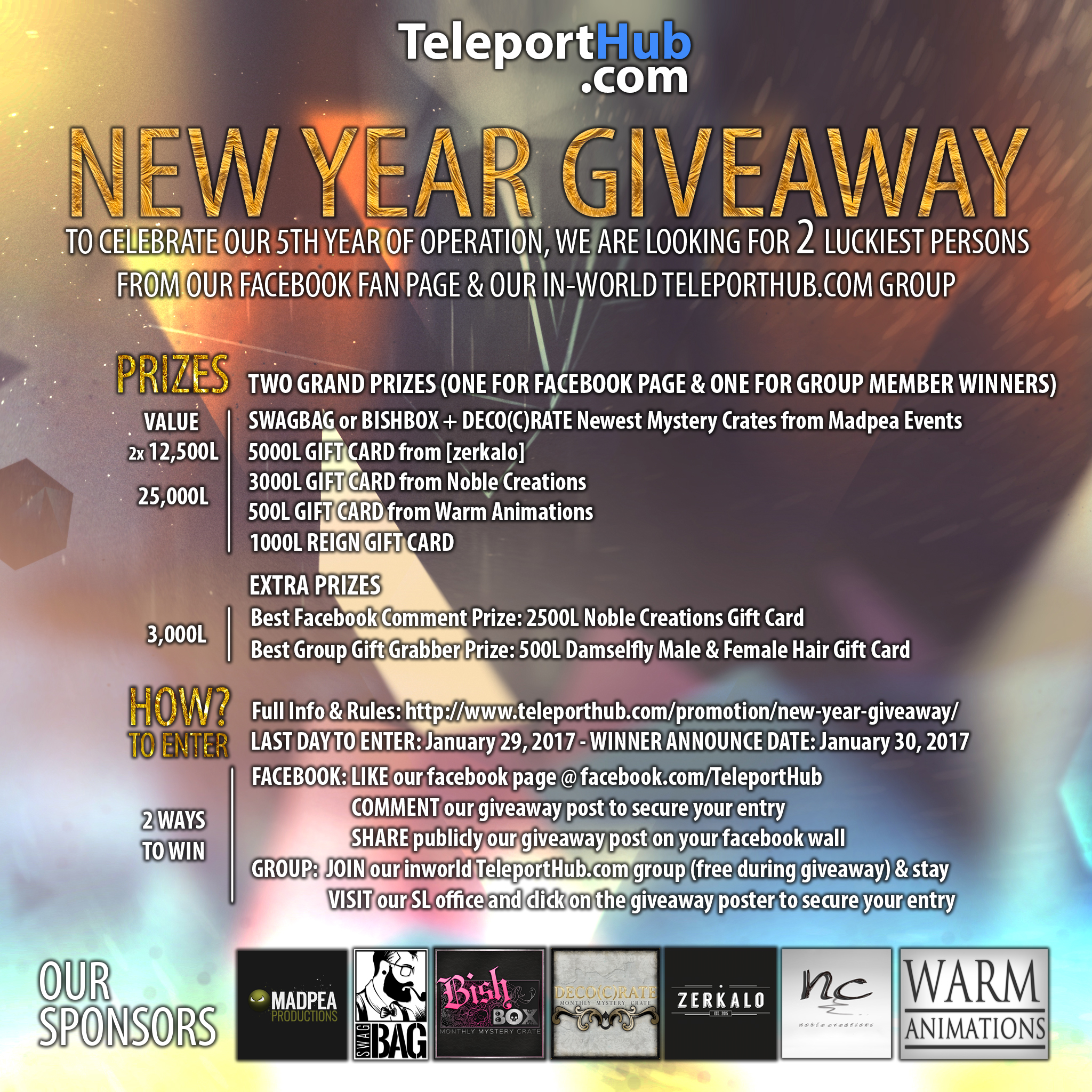 TeleportHub.com's New Year Giveaway