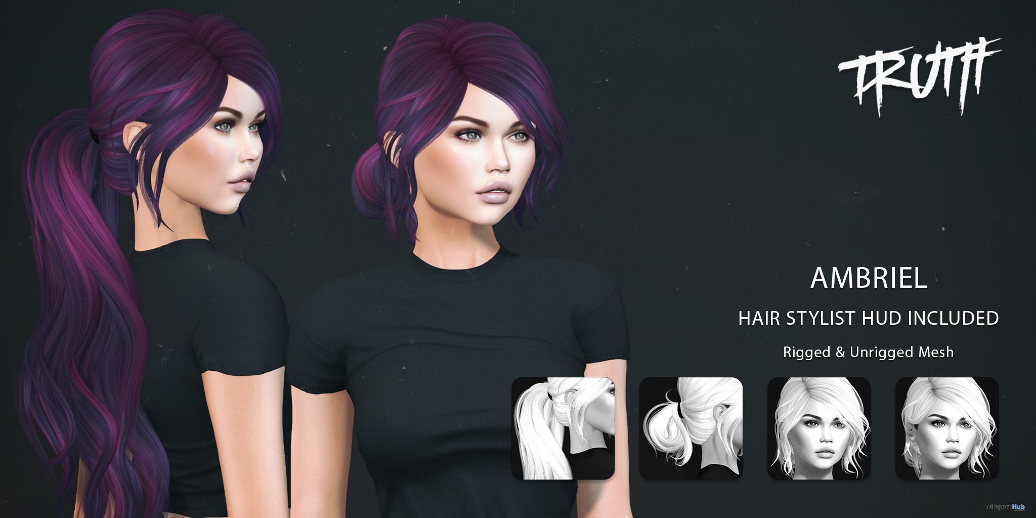 Ambriel Hair June 2017 VIP Group Gift by TRUTH HAIR - Teleport Hub - teleporthub.com