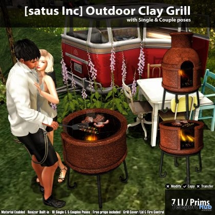 New Release: Outdoor Clay Grill by [satus Inc] - Teleport Hub - teleporthub.com