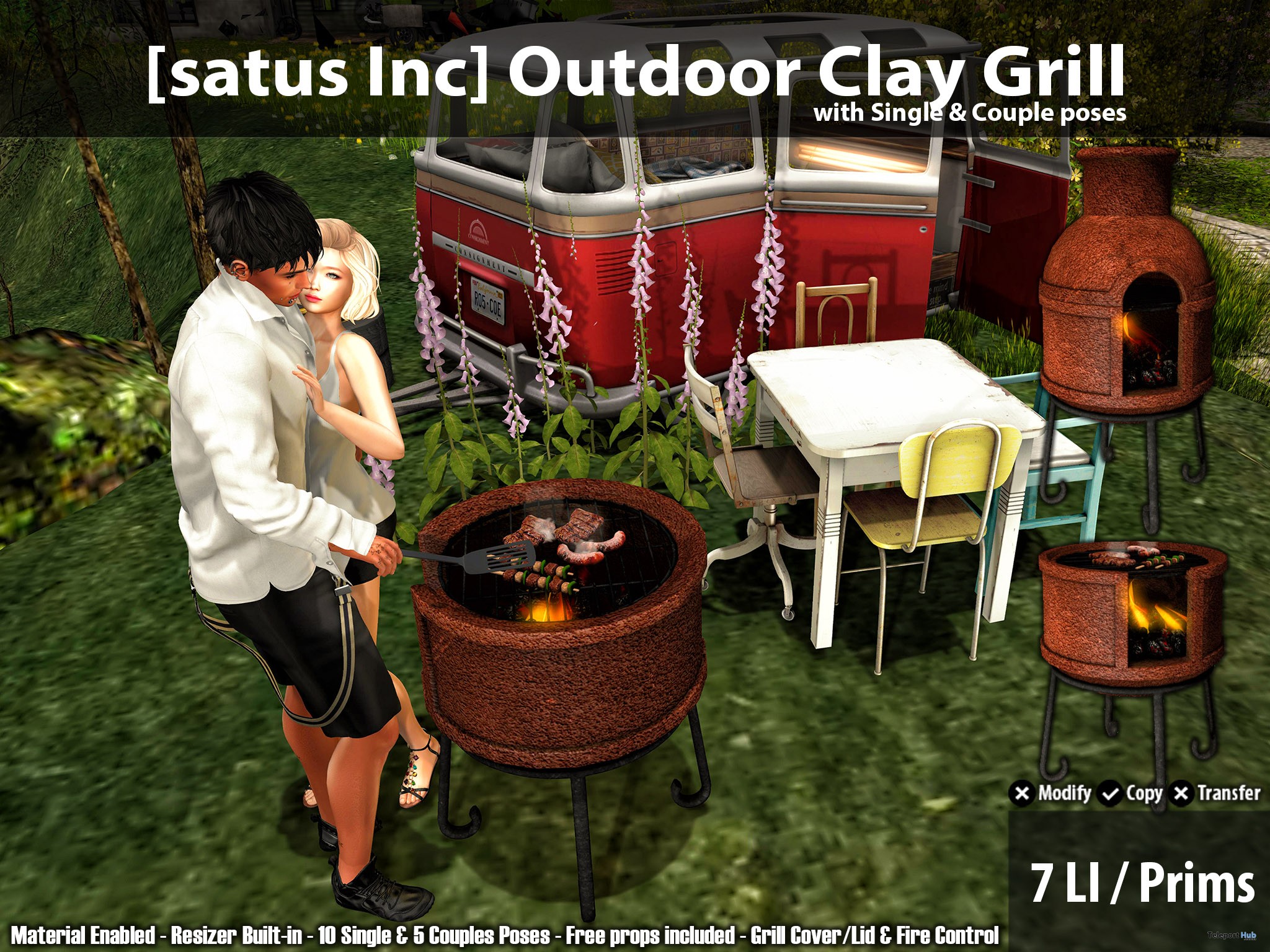 New Release: Outdoor Clay Grill by [satus Inc] - Teleport Hub - teleporthub.com