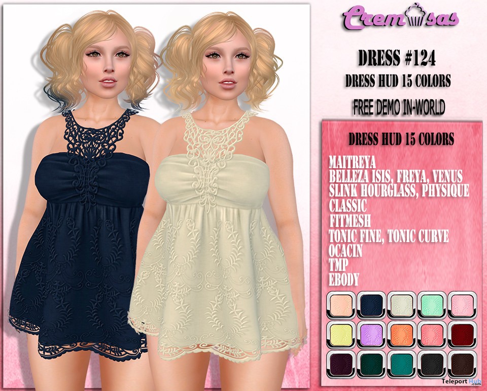 Dress #124 Limited Time Group Gift by Cremosas Store - Teleport Hub - teleporthub.com
