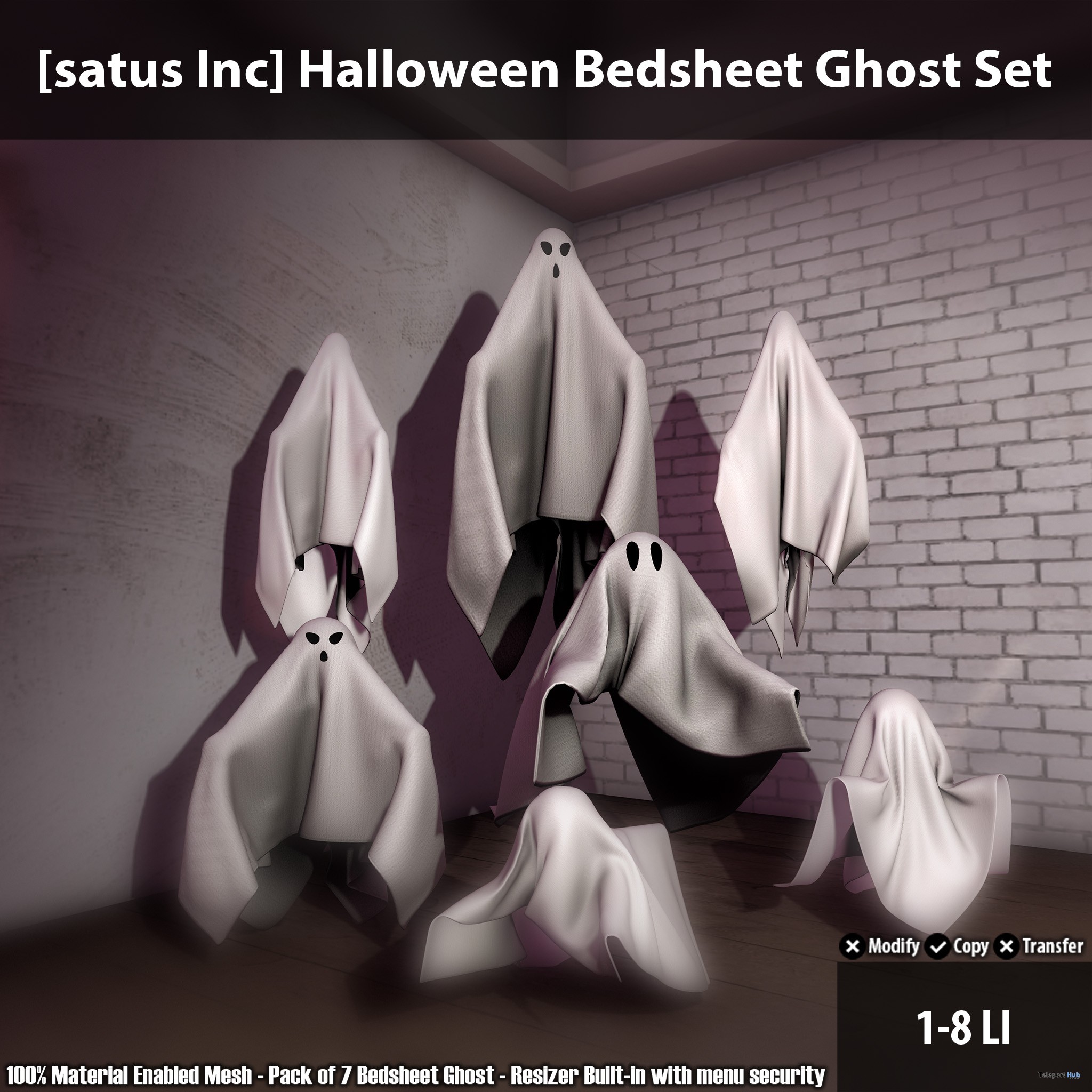 New Release: Halloween Bedsheet Ghost Set by [satus Inc] - Teleport Hub - teleporthub.com