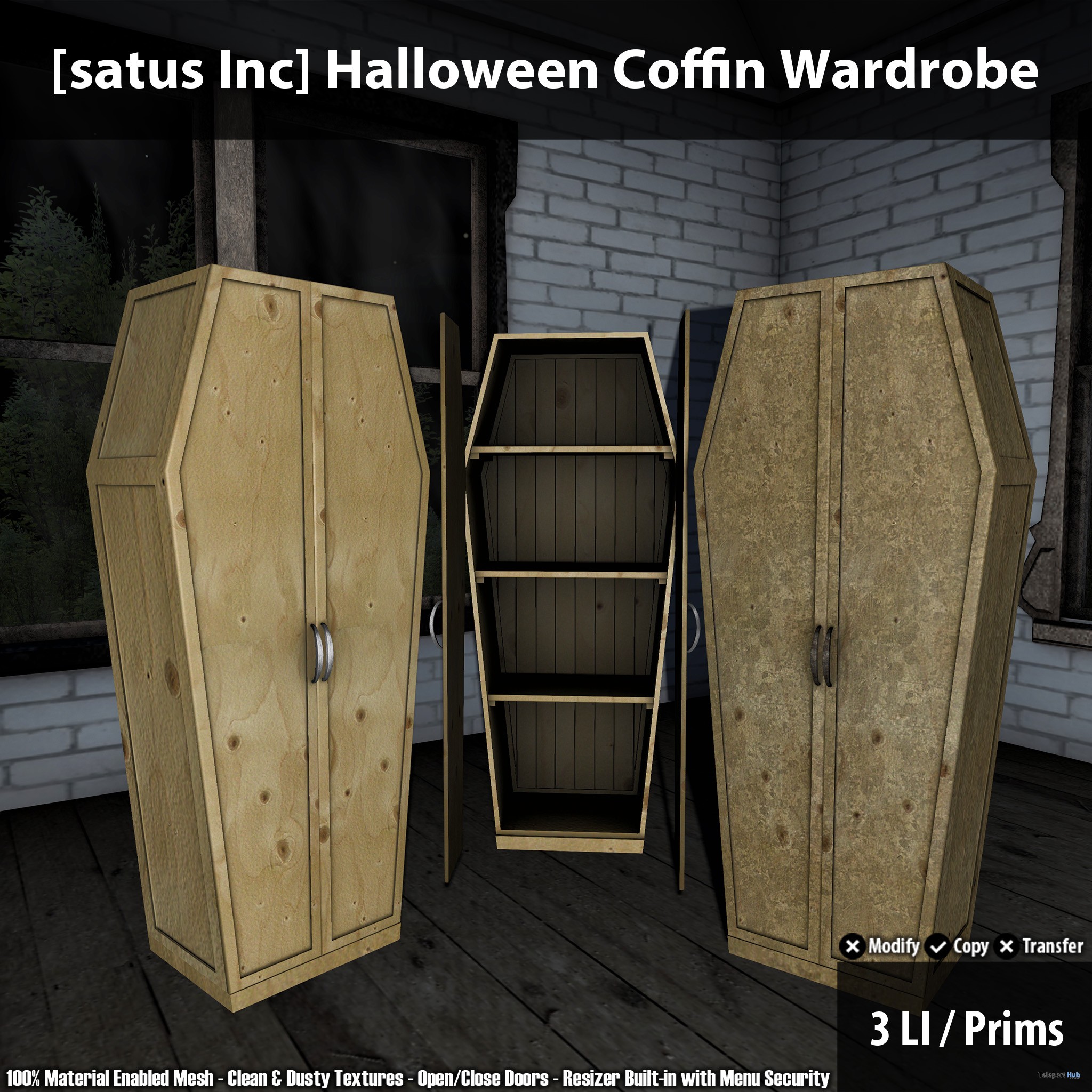 New Release: Halloween Coffin Wardrobe by [satus Inc] - Teleport Hub - teleporthub.com