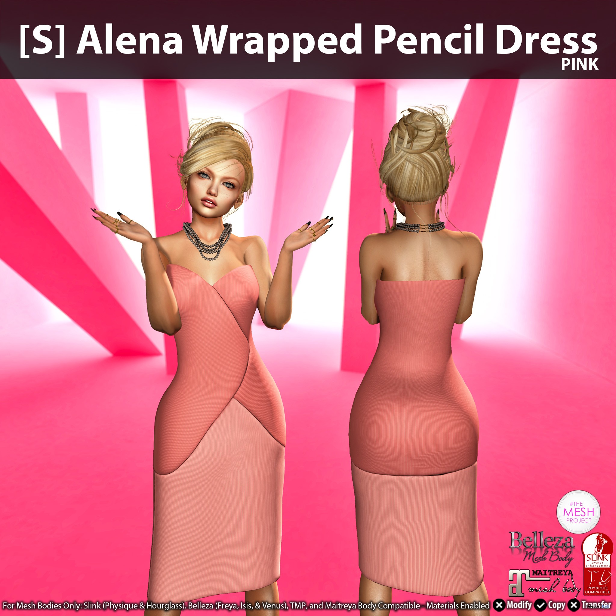 New Release: [S] Alena Wrapped Pencil Dress by [satus Inc] - Teleport Hub - teleporthub.com