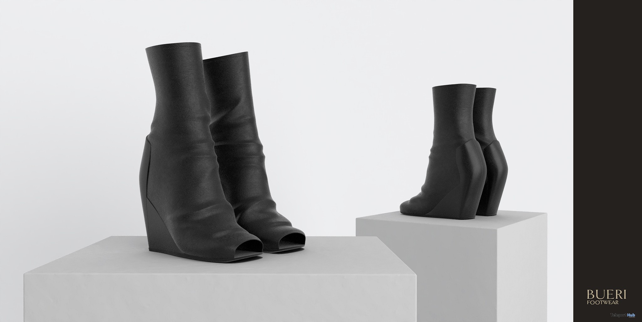 New Release: Xenia Open-Toe Wedge Boots Fatpack by Bueri @ Shiny Shabby July 2018 - Teleport Hub - teleporthub.com