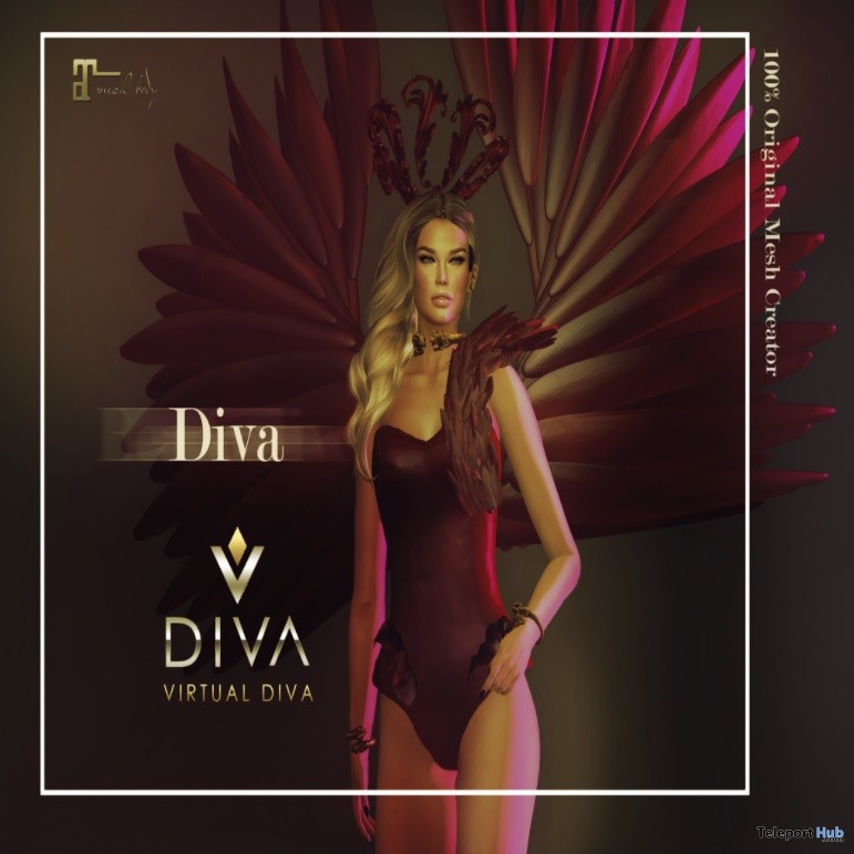Diva Lingerie July 2018 Group Gift by Virtual Diva - Teleport Hub - teleporthub.com