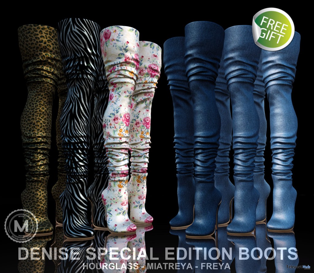 Denise Boots Special Edition August 2018 Facebook Gift by MODA - Teleport Hub - teleporthub.com