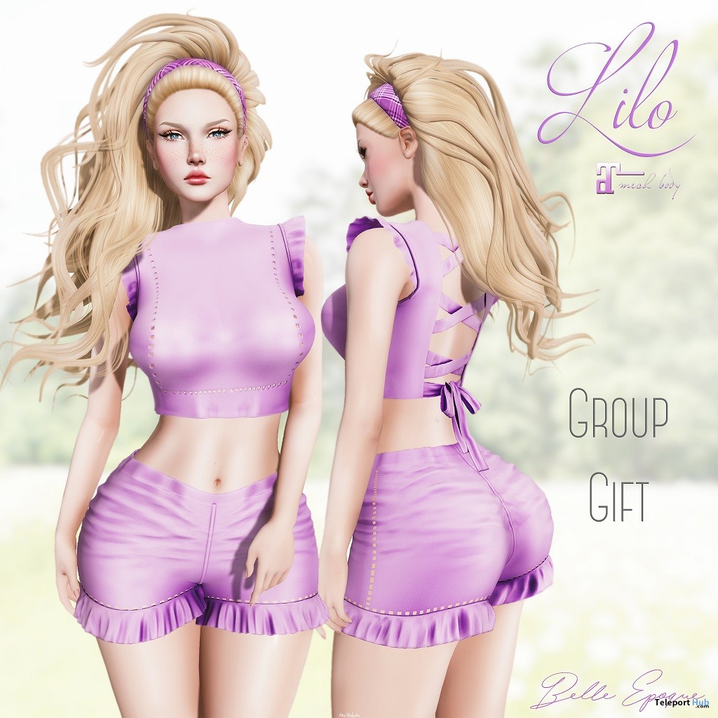 Lilo Outfit Purple September 2018 Group Gift by Belle Epoque - Teleport Hub - teleporthub.com