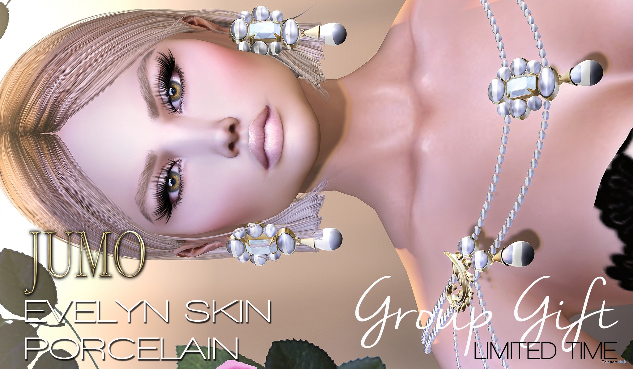 Evelyn Skin Porcelain Limited Time Group Gift by JUMO - Teleport Hub - teleporthub.com