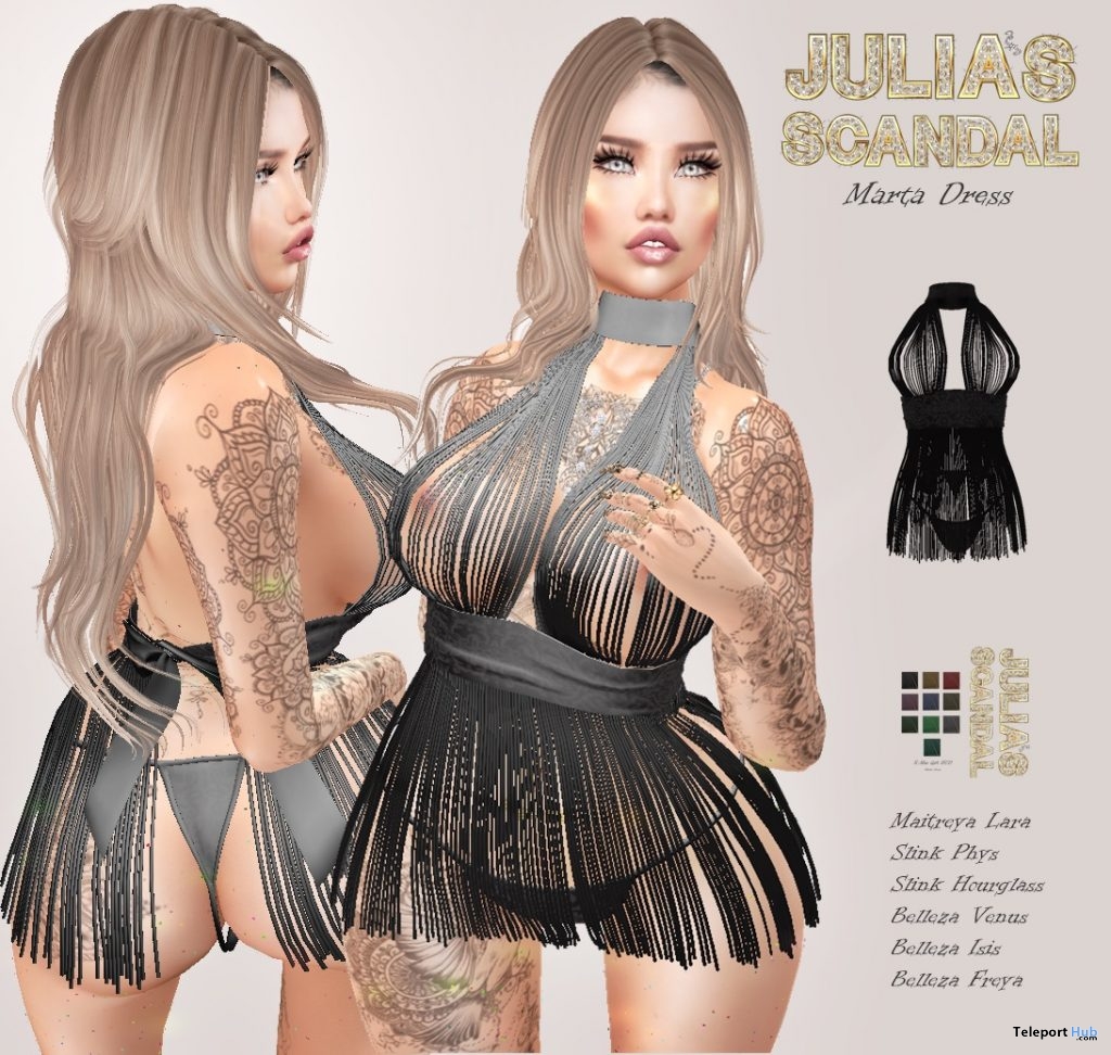 Marta XMas Dress December 2018 Group Gift by Julia’s Scandal - Teleport Hub - teleporthub.com