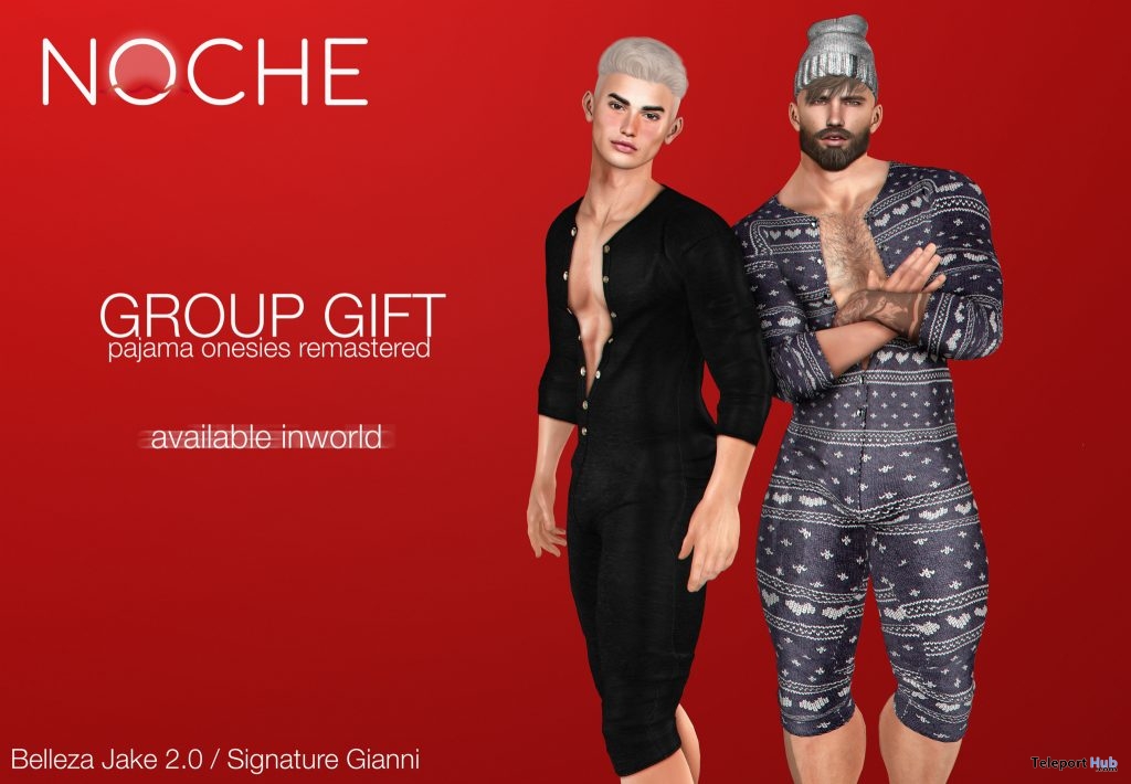 Pajama Onesies Fatpack December 2018 Group Gift by NOCHE - Teleport Hub - teleporthub.com