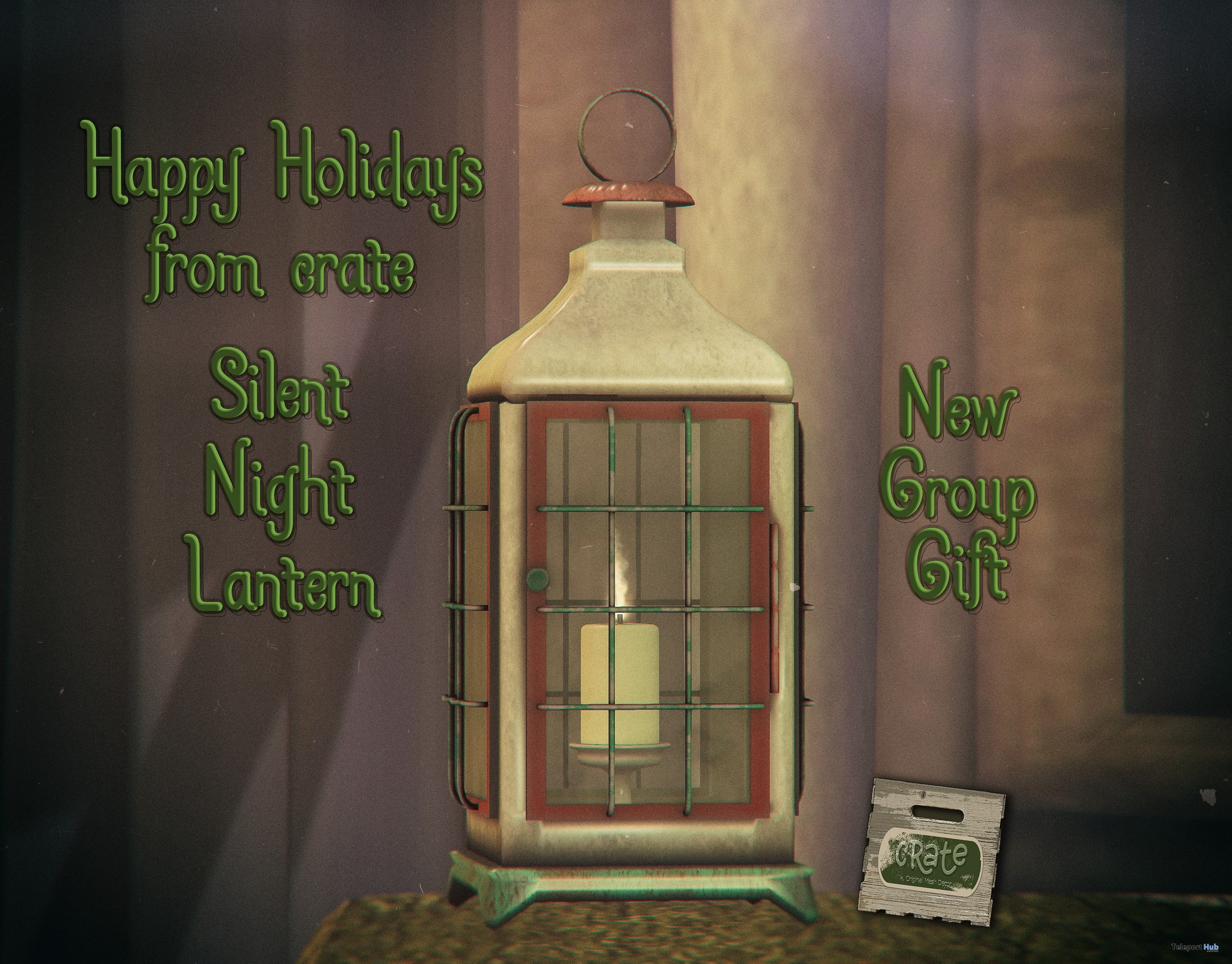 Silent Night Lantern December 2018 Group Gift by crate - Teleport Hub - teleporthub.com