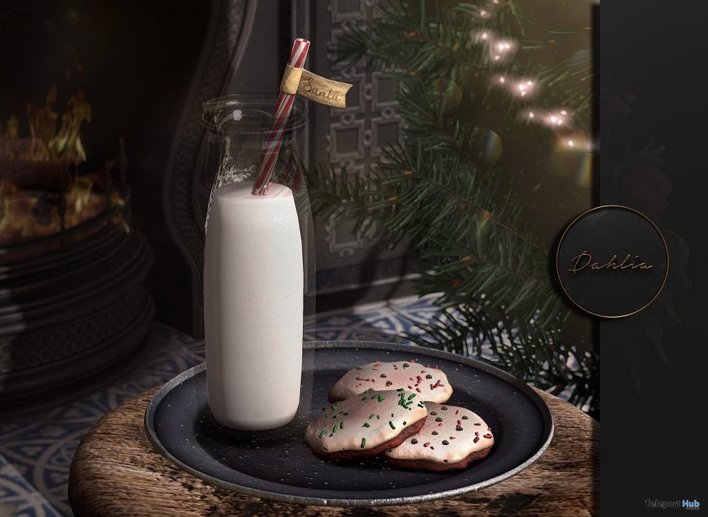 Santa Cookies & Milk December 2018 Group Gift by Dahlia - Teleport Hub - teleporthub.com