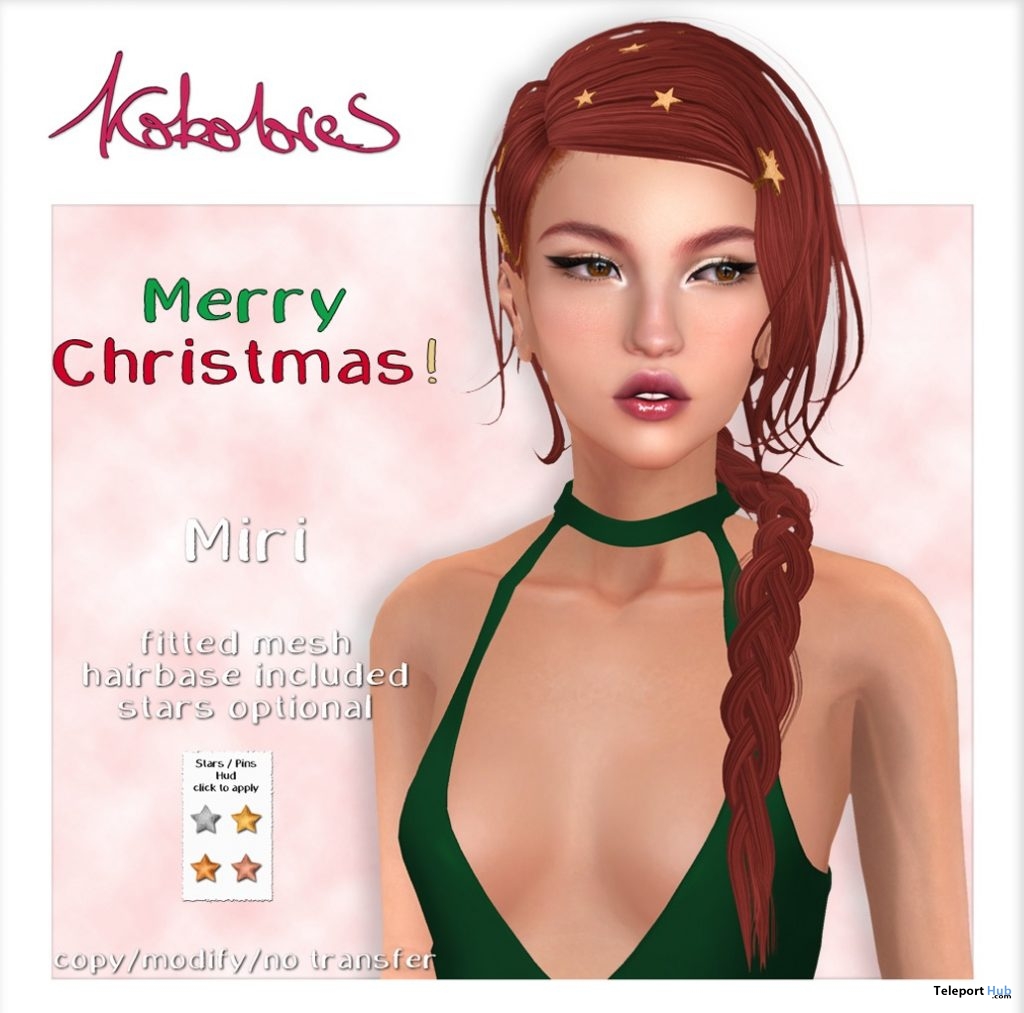 Miri Hair Exclusive Pack Christmas 2018 Gift by KoKoLoReS - Teleport Hub - teleporthub.com