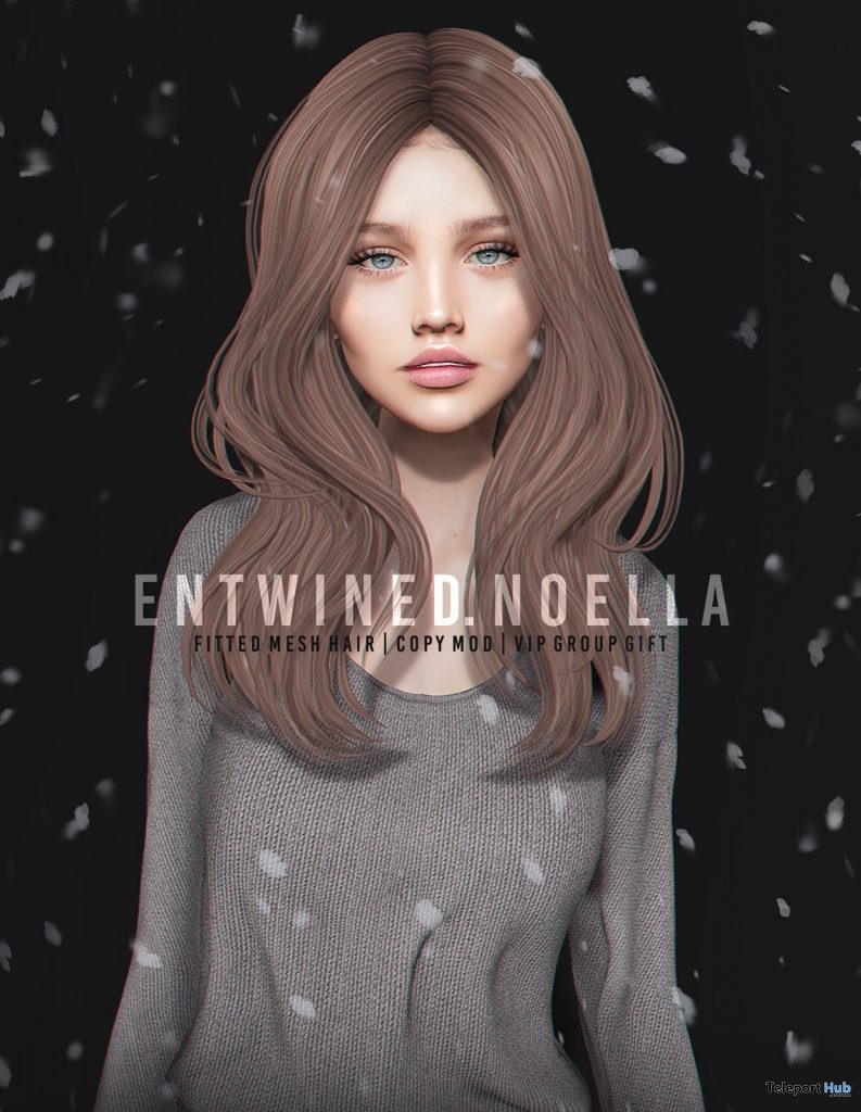 Noella Hair Fatpack December 2018 Group Gift by Entwined - Teleport Hub - teleporthub.com