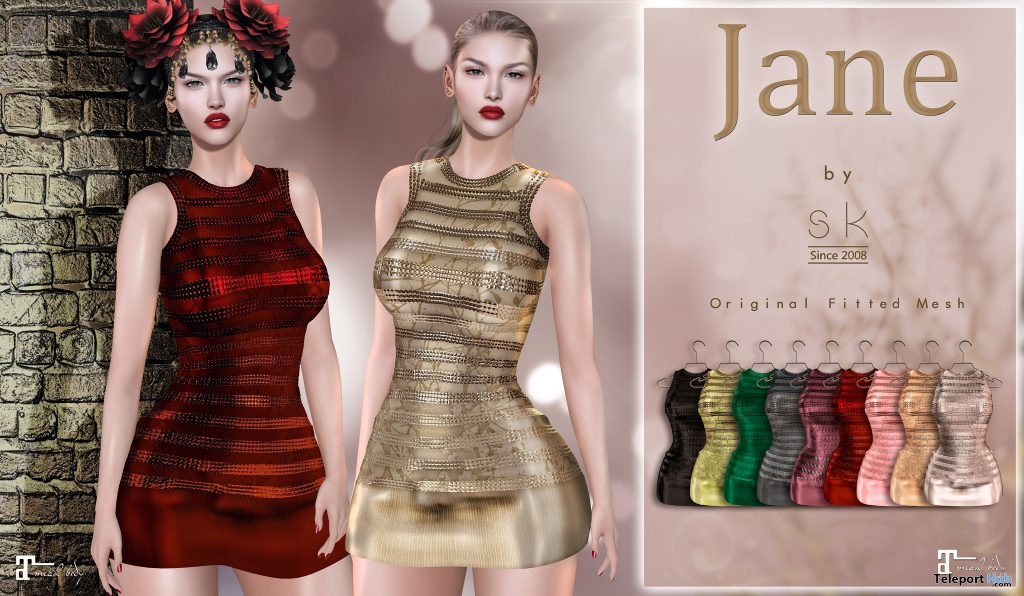 New Releases: Jane Dress by SK @ Sense Event December 2018 - Teleport Hub - teleporthub.com