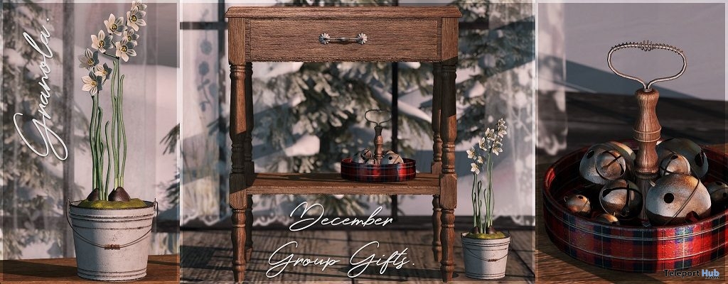 Paperwhites, Tray Of Bells, & Table December 2018 Group Gift by Granola - Teleport Hub - teleporthub.com
