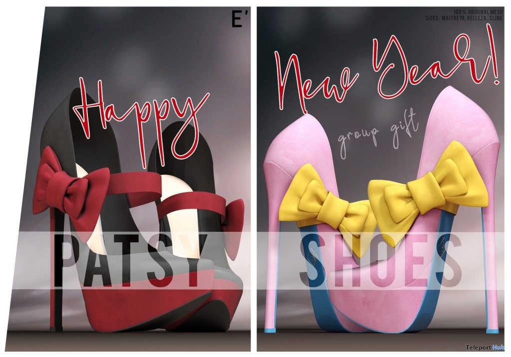 Patsy Shoes Fatpack Gift December 2018 Group Gift by Enchante’ - Teleport Hub - teleporthub.com