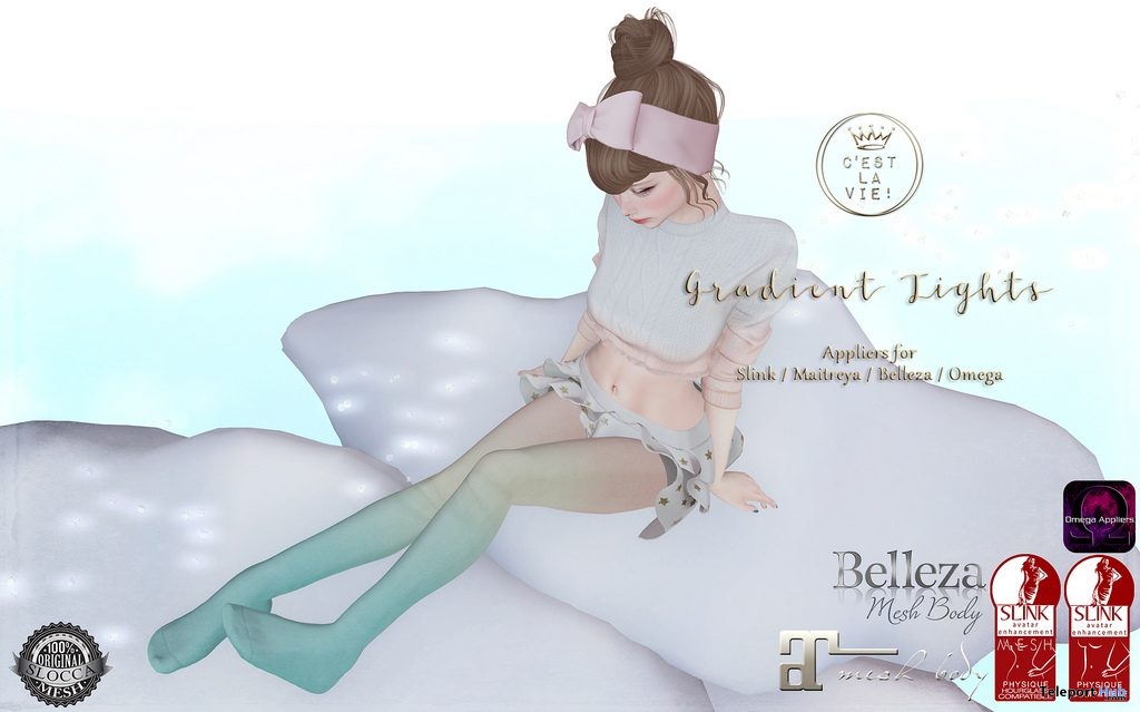 Gradient Tights December 2018 Subscriber Gift by C’est la vie - Teleport Hub - teleporthub.com