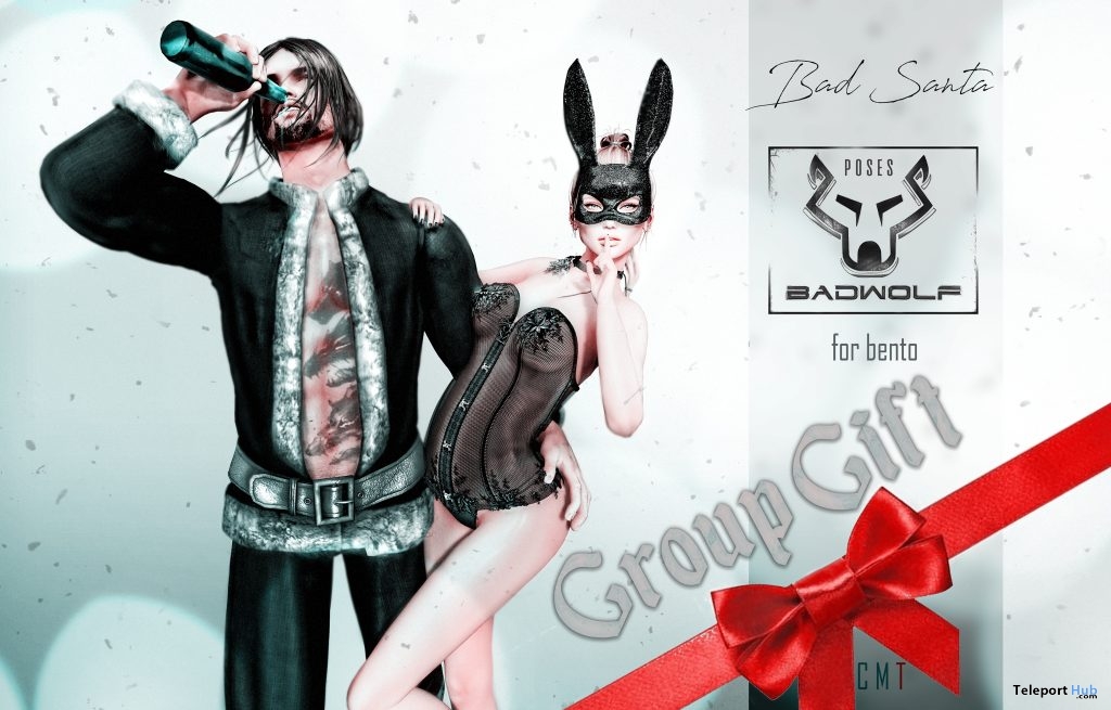 Bad Santa Couple Pose December 2018 Group Gift by Badwolf Poses - Teleport Hub - teleporthub.com