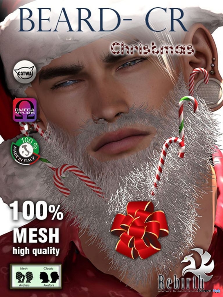 Beard CR Med Style December 2018 Group Gift by REBIRTH - Teleport Hub - teleporthub.com