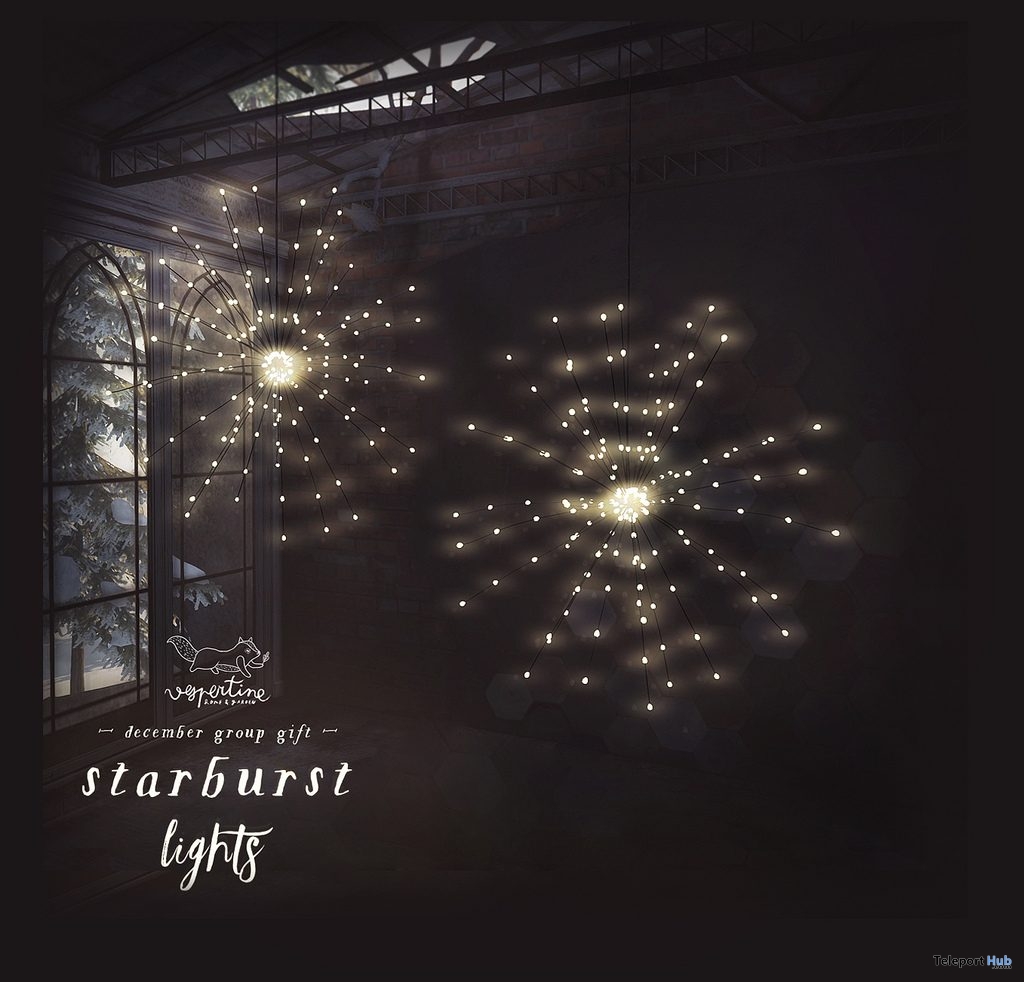 Starburst Lights December 2018 Group Gift by vespertine - Teleport Hub - teleporthub.com