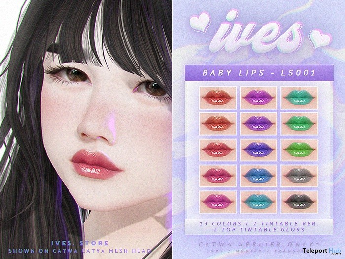 Baby Lips For Catwa 50% Off Promo by IVES - Teleport Hub - teleporthub.com